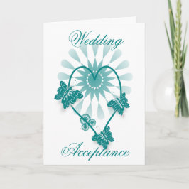 Tarjeta de agradecimiento por aceptación de boda m