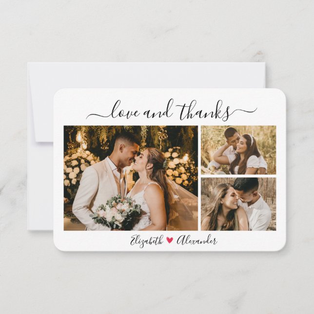 Tarjeta de agradecimiento por amor y agradecimient (Anverso)