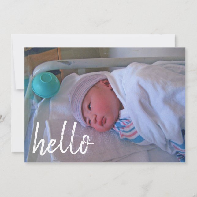 Tarjeta de agradecimiento por anuncio de nacimient (Anverso)