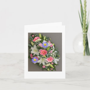 Tarjeta de agradecimiento por arreglo floral
