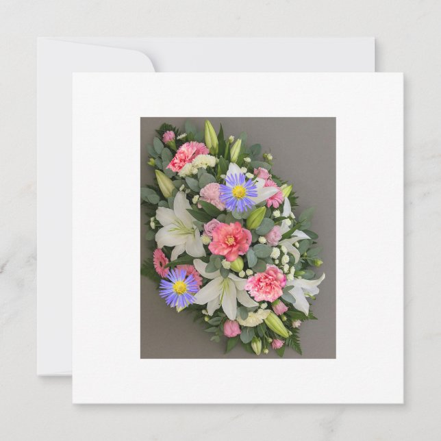 Tarjeta de agradecimiento por arreglo floral (Anverso)