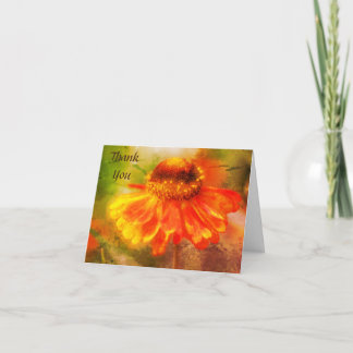 Tarjeta de agradecimiento por arte de flores de Zi