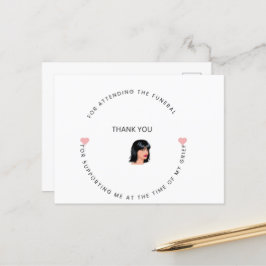 Tarjeta de agradecimiento por asistir al funeral