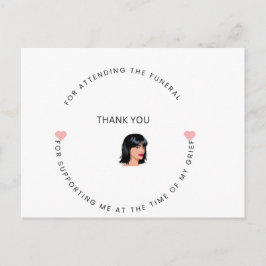 Tarjeta de agradecimiento por asistir al funeral