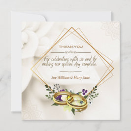 Tarjeta de agradecimiento por boda próxima