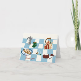 Tarjeta de agradecimiento por café y té