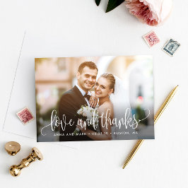 Tarjeta de agradecimiento por caligrafía encantado