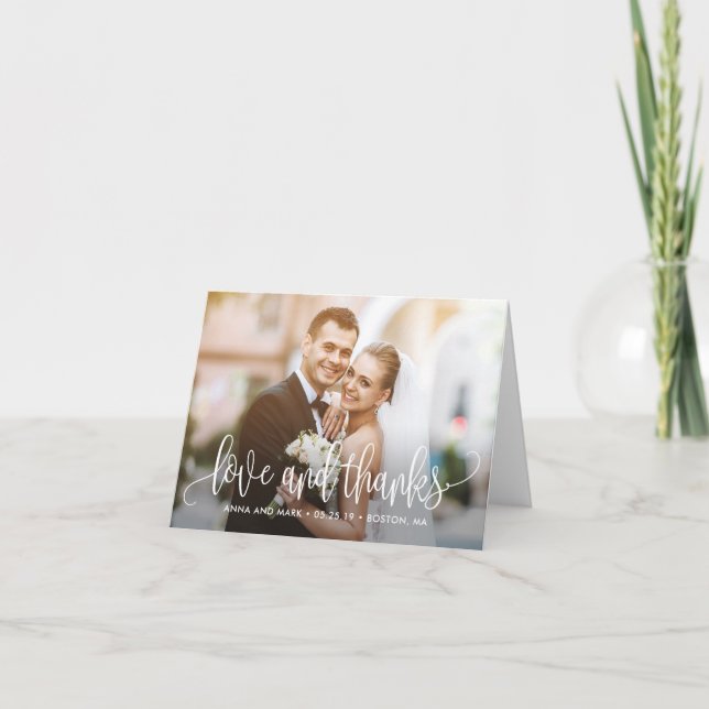 Tarjeta de agradecimiento por caligrafía encantado (Anverso)