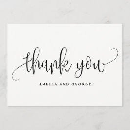 Tarjeta de agradecimiento por caligrafía encantado