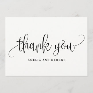 Tarjeta de agradecimiento por caligrafía encantado