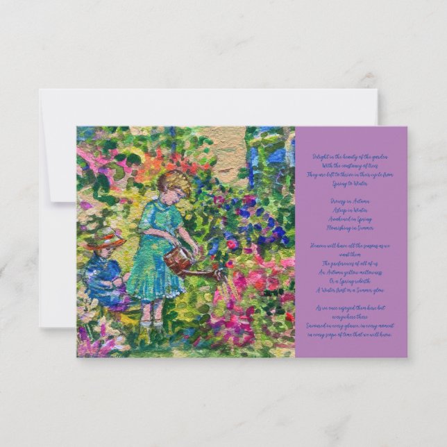 Tarjeta de agradecimiento por condolencias y simpa (Anverso)