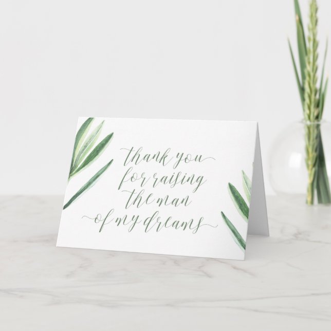 Tarjeta de agradecimiento por criar al hombre de m (Anverso)