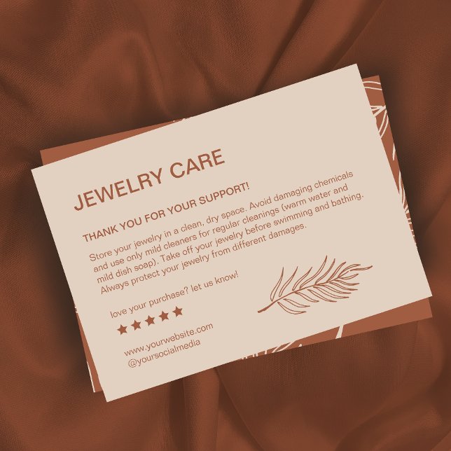 Tarjeta de agradecimiento por cuidado de joyas del (Subido por el creador)