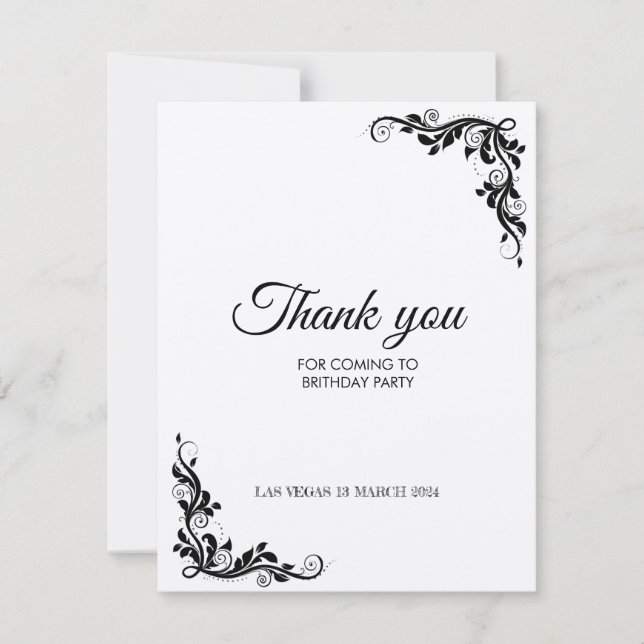 Tarjeta de agradecimiento por cumpleaños (Anverso)