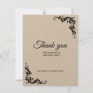 Tarjeta de agradecimiento por cumpleaños