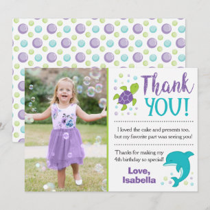 Tarjeta de agradecimiento por cumpleaños bajo el m