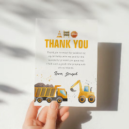 Tarjeta de agradecimiento por cumpleaños de constr