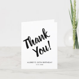 Tarjeta de agradecimiento por cumpleaños de escrit