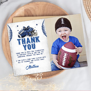 Tarjeta de agradecimiento por cumpleaños de fútbol