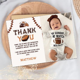 Tarjeta de agradecimiento por cumpleaños de fútbol