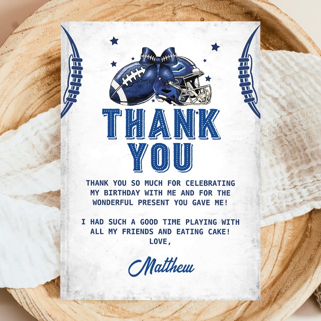 Tarjeta de agradecimiento por cumpleaños de fútbol (Subido por el creador)
