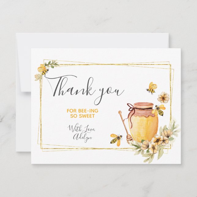 Tarjeta de agradecimiento por cumpleaños de Honey  (Anverso)