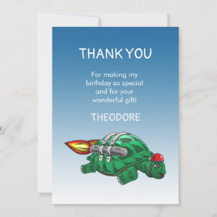 Tarjeta de agradecimiento por cumpleaños de Rocket