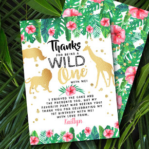 Tarjeta de agradecimiento por cumpleaños de Wild O