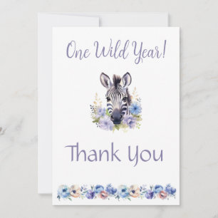 Tarjeta de agradecimiento por cumpleaños Floral Ze