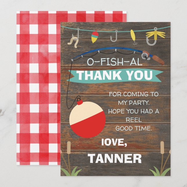Tarjeta de agradecimiento por cumpleaños temática  (Anverso / Reverso)