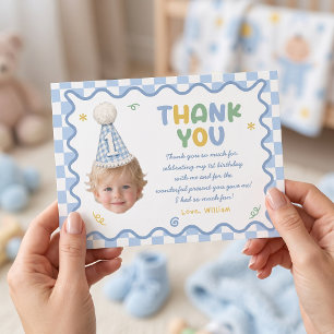 Tarjeta de agradecimiento por el 1er cumpleaños de