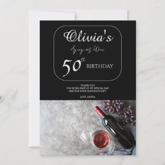 Tarjeta de agradecimiento por el 50 cumpleaños de