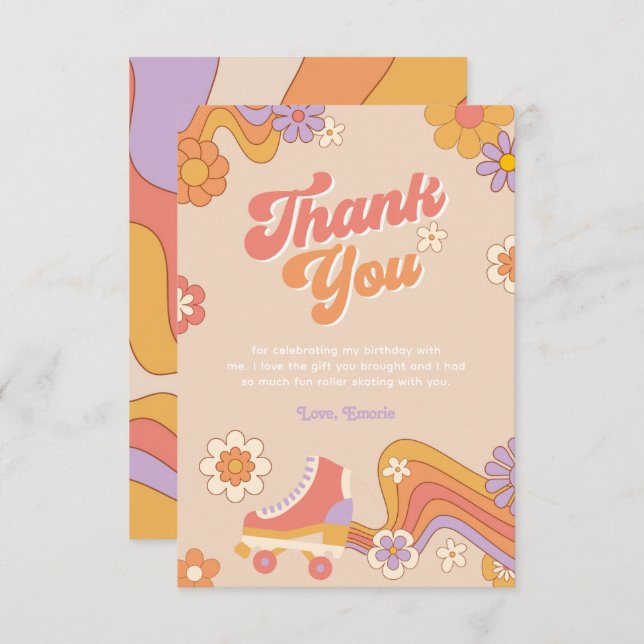 Tarjeta de agradecimiento por el cumpleaños del Ro (Anverso / Reverso)