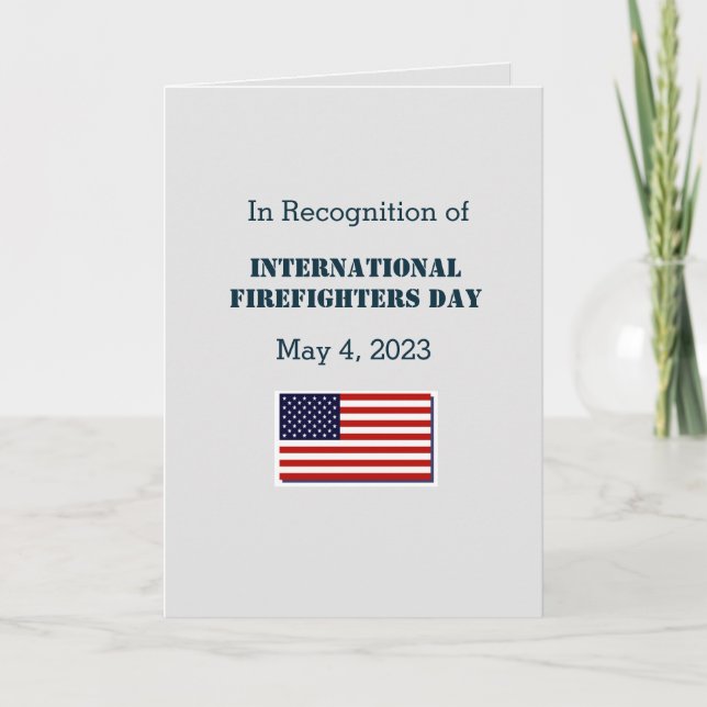 Tarjeta de agradecimiento por el Día de los Bomber (Anverso)