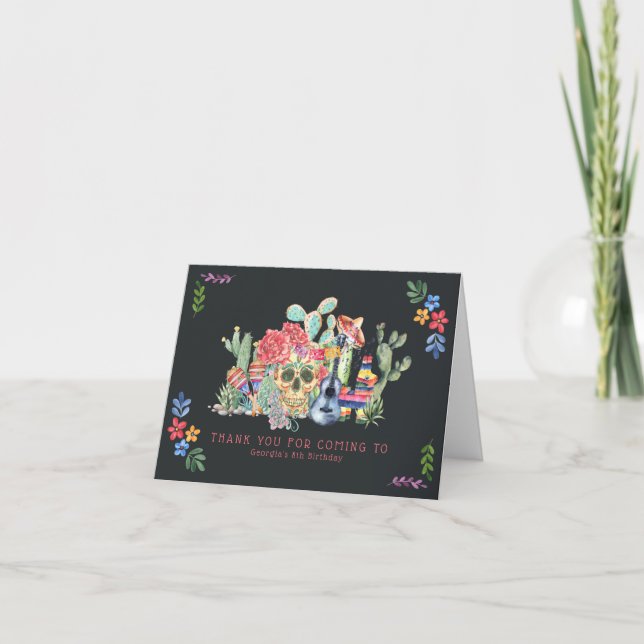 Tarjeta de agradecimiento por el día de los muerto (Anverso)