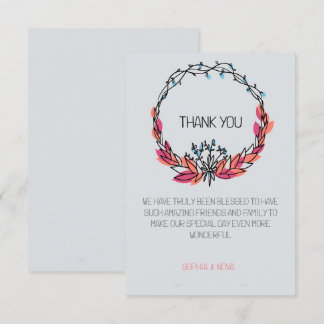 "Tarjeta de agradecimiento por el encanto botánico