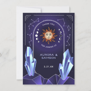 Tarjeta de agradecimiento por el evento del sol mí