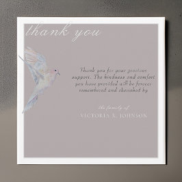 Tarjeta de agradecimiento por el funeral de la col