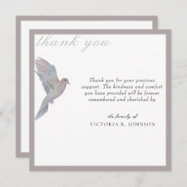 Tarjeta de agradecimiento por el funeral de la col
