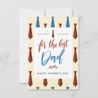 Tarjeta De Agradecimiento Por el mejor día del papá - Día del padre
