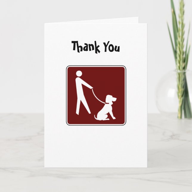 Tarjeta De Agradecimiento ¡Por el perro y sus caminantes! (Anverso)