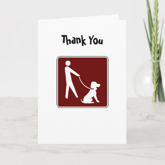 Tarjeta De Agradecimiento ¡Por el perro y sus caminantes!