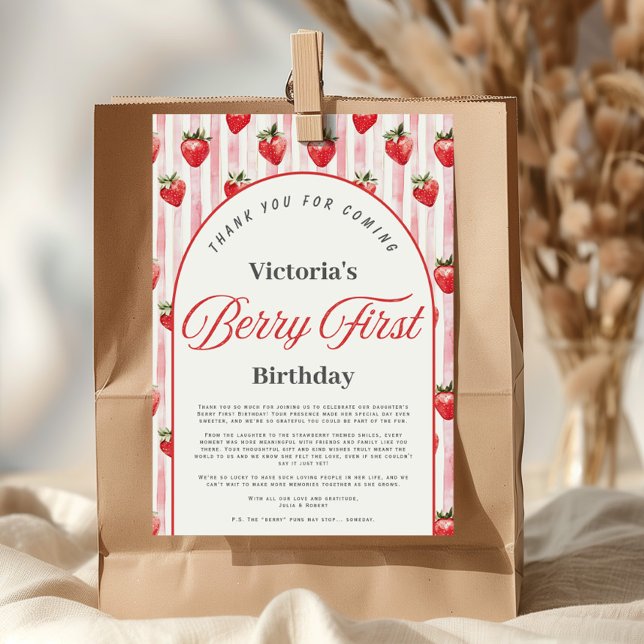 Tarjeta de agradecimiento por el primer cumpleaños (Subido por el creador)