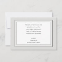 Tarjeta de agradecimiento por el tono gris