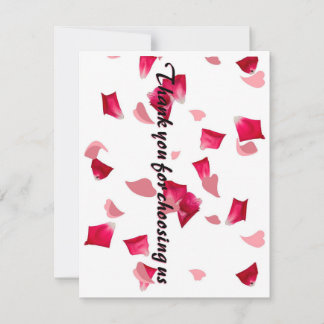 Tarjeta de agradecimiento por elegirnos para compr