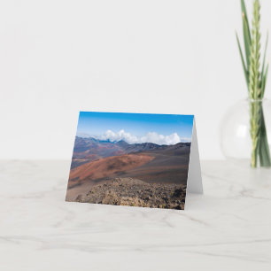 Tarjeta De Agradecimiento por encima del cráter de haleakala a lo largo de l