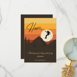 Tarjeta de agradecimiento por escalada de aventura