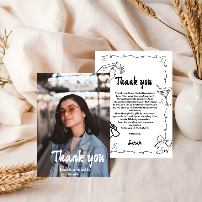 Tarjeta de agradecimiento por estilo Doodle dibuja (Subido por el creador)