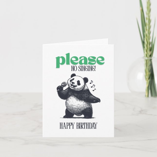 Tarjeta De Agradecimiento Por Favor, No Hay Canto (Anverso)