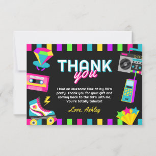 Tarjeta de agradecimiento por fiesta de cumpleaños